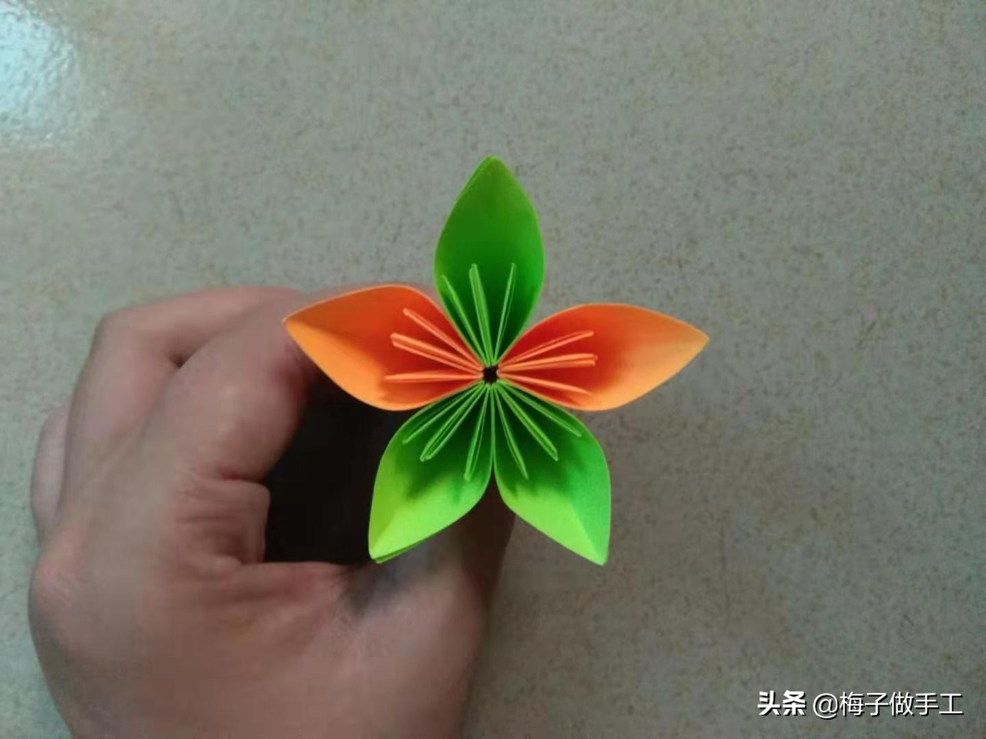 手工折纸樱花5瓣简单好看,折纸樱花怎么做