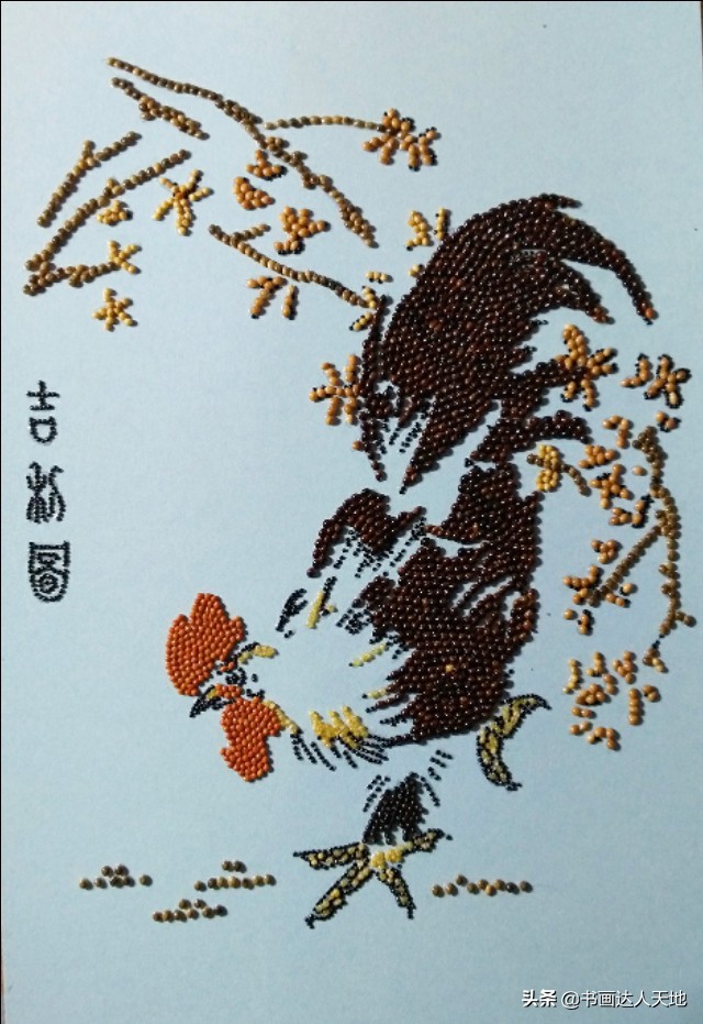 做五谷手工画需要什么豆子,儿童手工制作五谷杂粮贴画