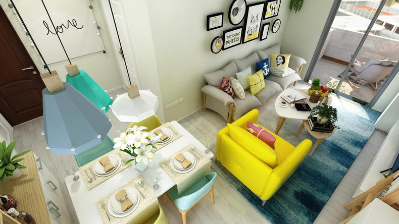 63㎡能住四口人，每1㎡都不浪费！