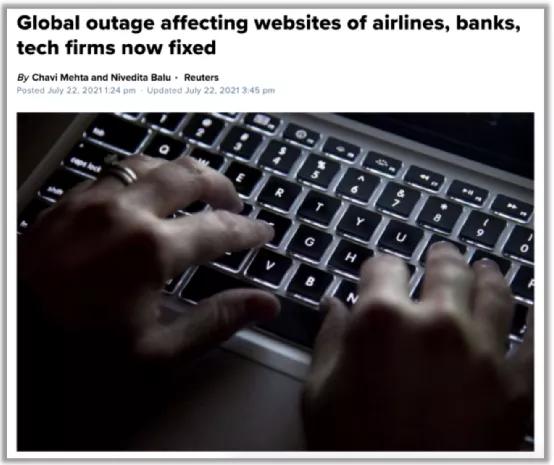 全球性网络故障,全球大批网站突遭宕机