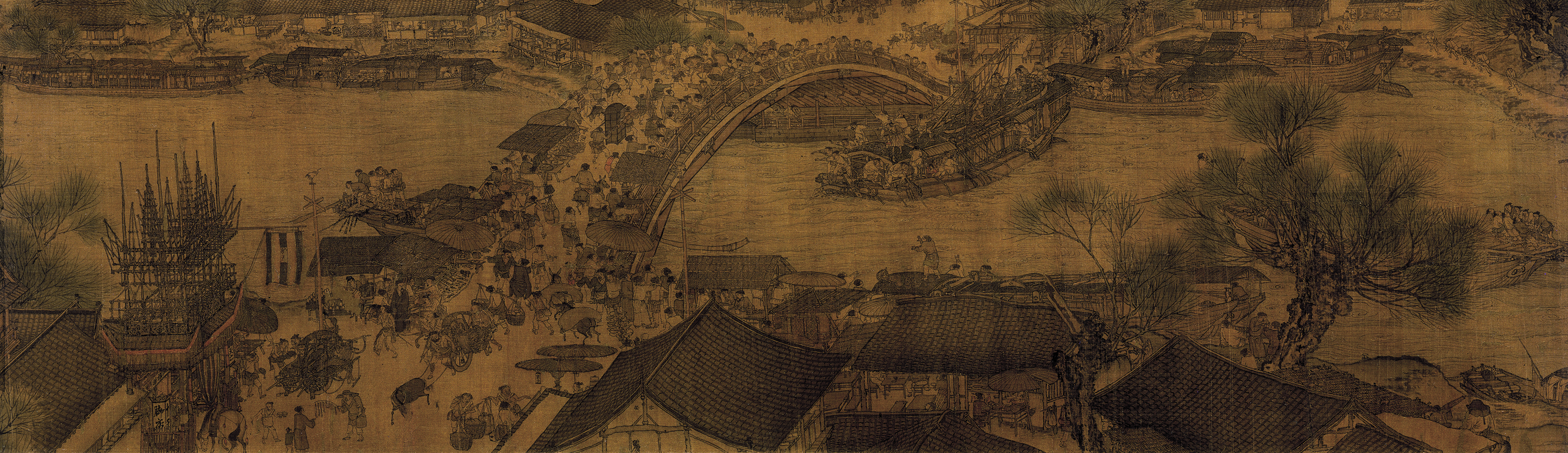 明清时期清明上河图绢丝印刷价值,清明上河图宋本版本对比