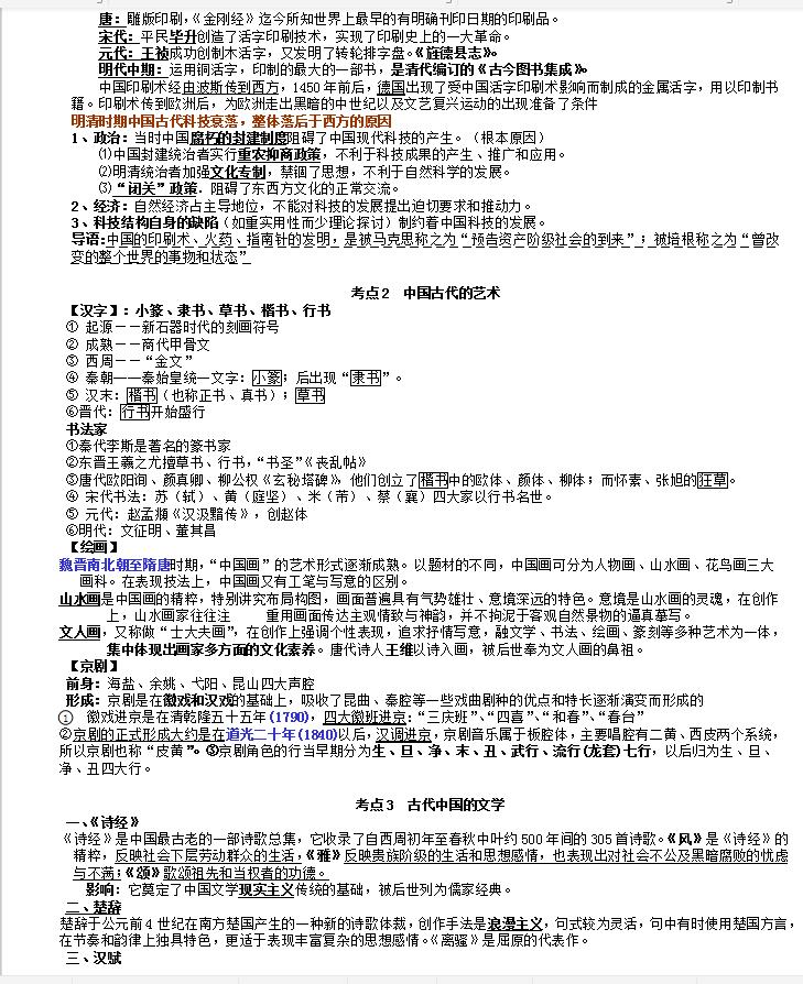 2021高考历史复习提纲（包括选修）拿去看看吧，非常详细