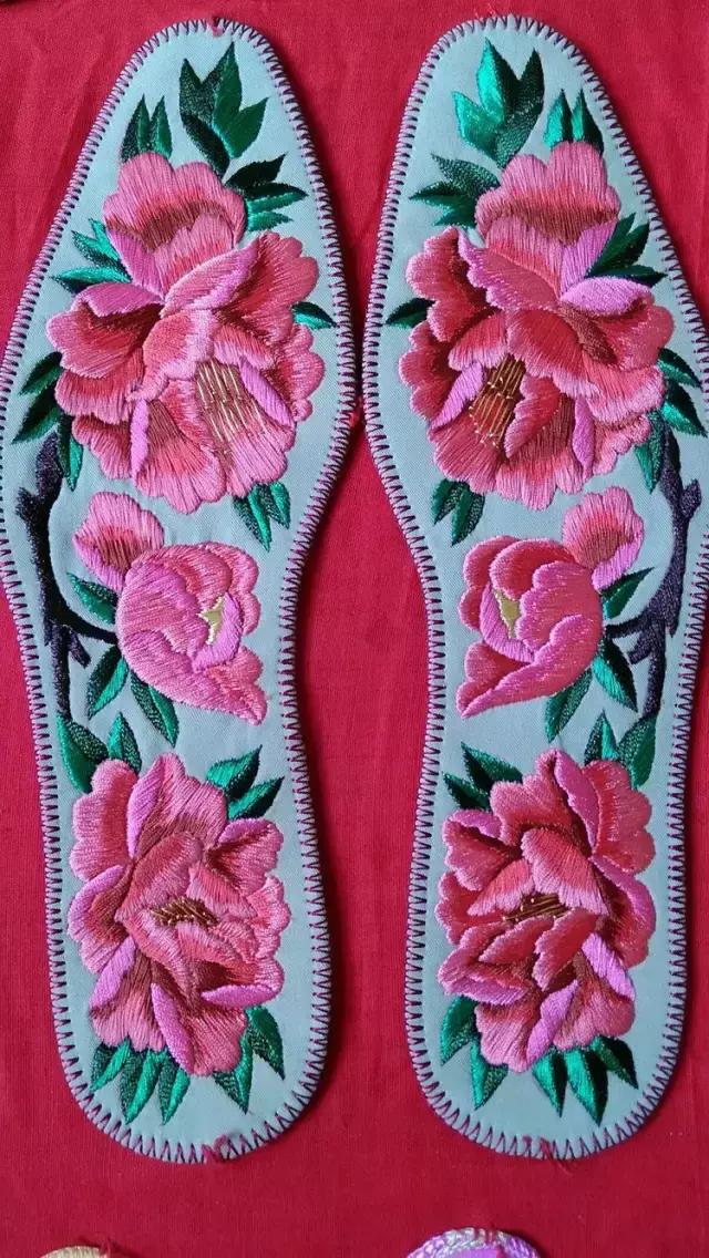 纯手工鞋垫又好学又简单又好看,简单的一针一线纯手工的鞋垫