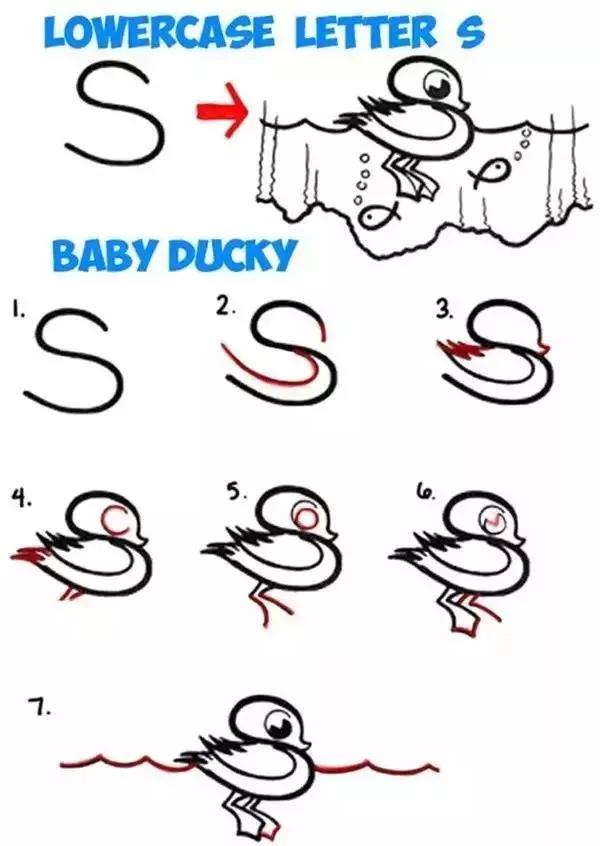 26个英文字母简笔画动物,26个英文字母简笔画顺序