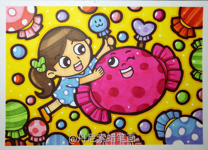 8-12岁儿童绘画范画,简单又好画的儿童画大全