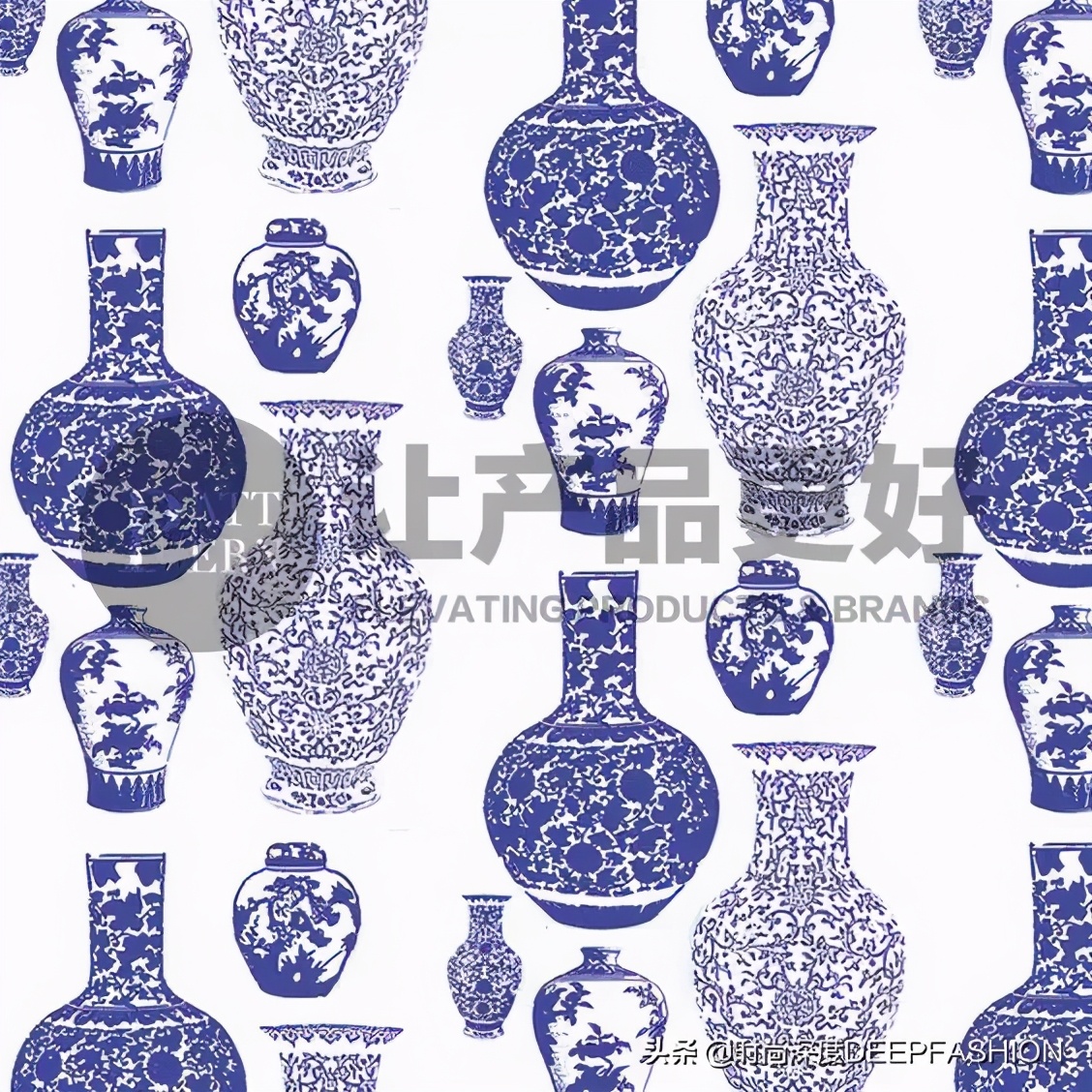 中国传统纹样“之”青花纹样