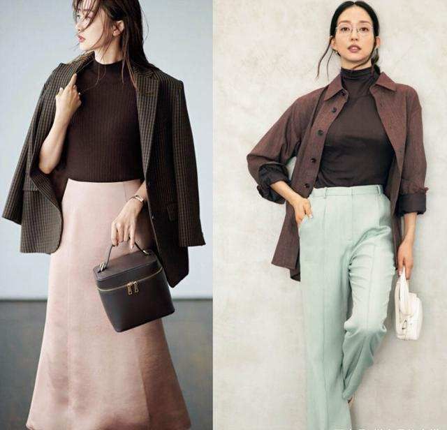 打底衫搭配不同衣服的穿法,红色紧身高领打底衫的多种穿法