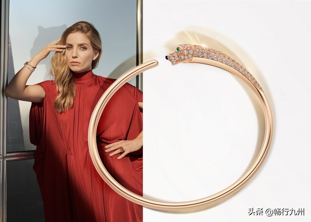 cartier满钻猎豹手镯,卡地亚猎豹款手镯