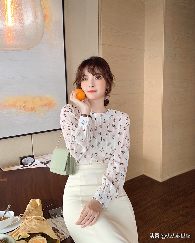 半身裙搭配夏季雪纺裙图片,搭配半身裙的上衣夏季雪纺修身