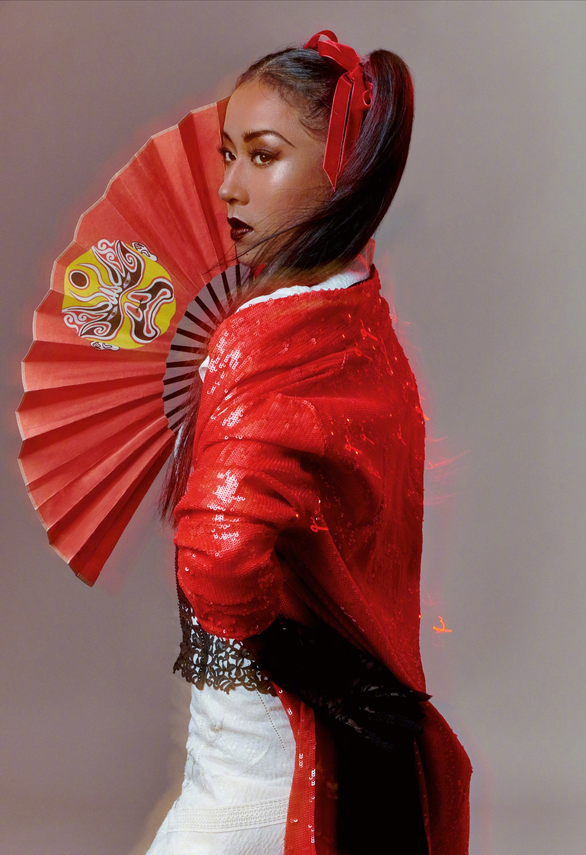 吉克隽逸长发高马尾,吉克隽逸双麻花辫