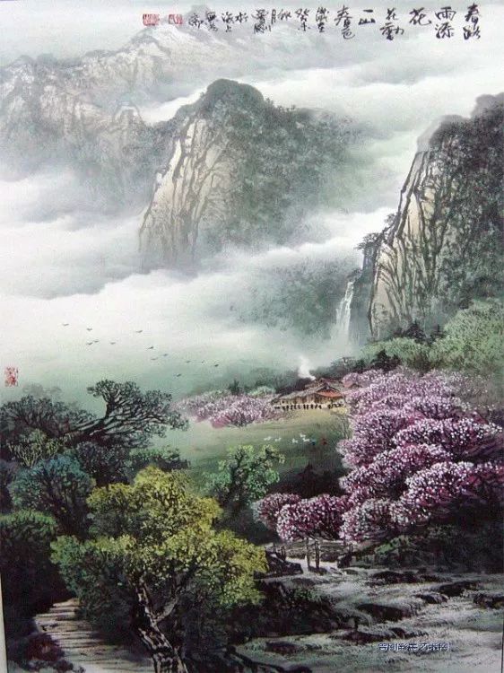 曾刚彩墨山水画公益讲座视频,曾刚彩墨山水画巨幅创作视频