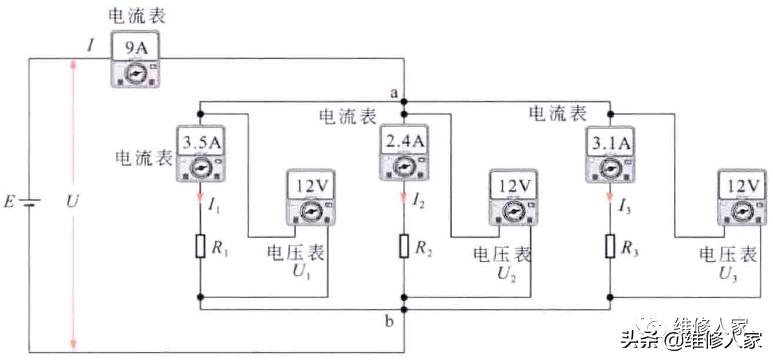 电阻的串并联示意图,电阻的串并联连接及等效变换