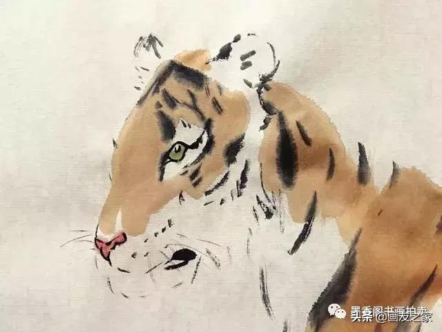蔡育贤写意老虎的画法,写意老虎画法教学视频