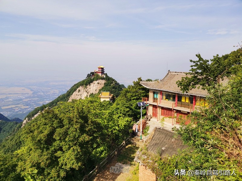 秦岭终南山南五台景区云雾环绕,秦岭终南山南五台景区游览图
