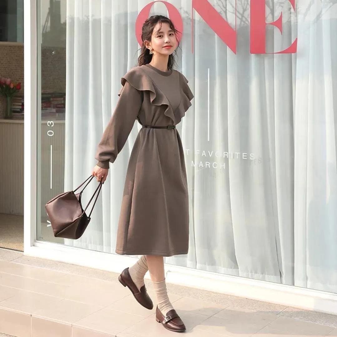 韩国小个子女人味穿搭秋冬,韩国158小个子穿搭博主