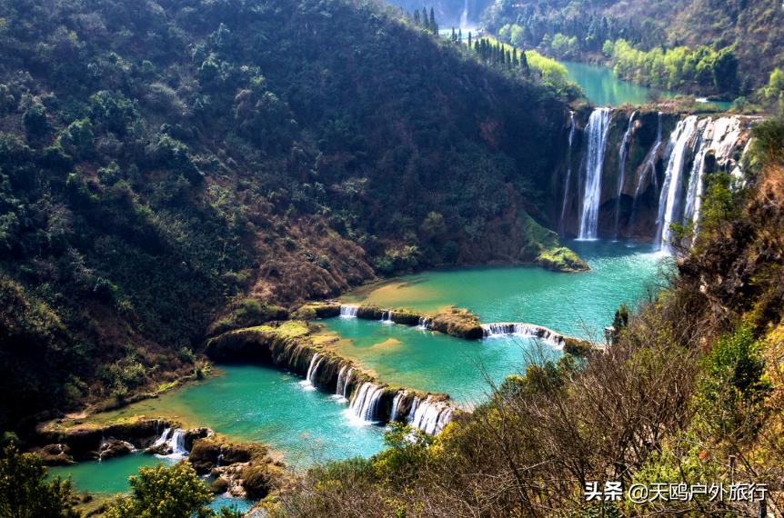罗平九龙瀑布附近油菜花风光图片,九龙瀑布和罗平油菜花一日游