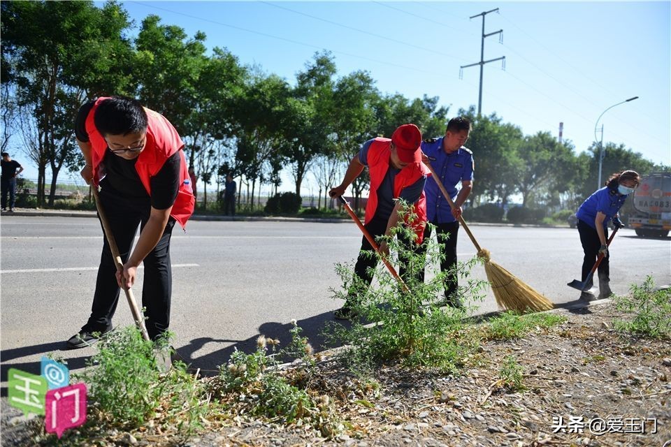 共建美丽家园文明实践活动照片,玉门市新时代文明实践队