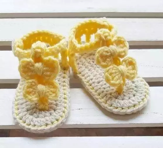 小女孩夏天凉鞋的钩法,钩夏天凉鞋教程