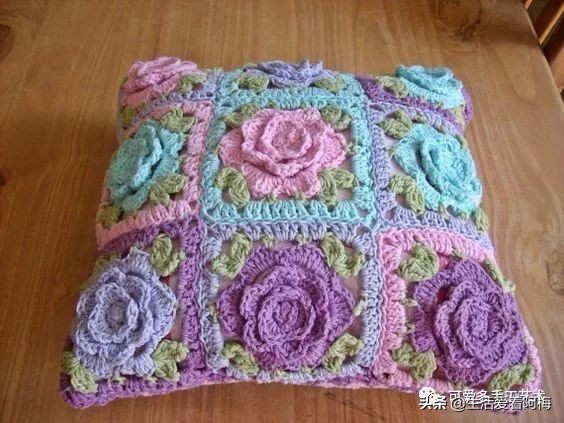 独一无二的抱枕套钩织教程,枕头套毛线钩织教程视频