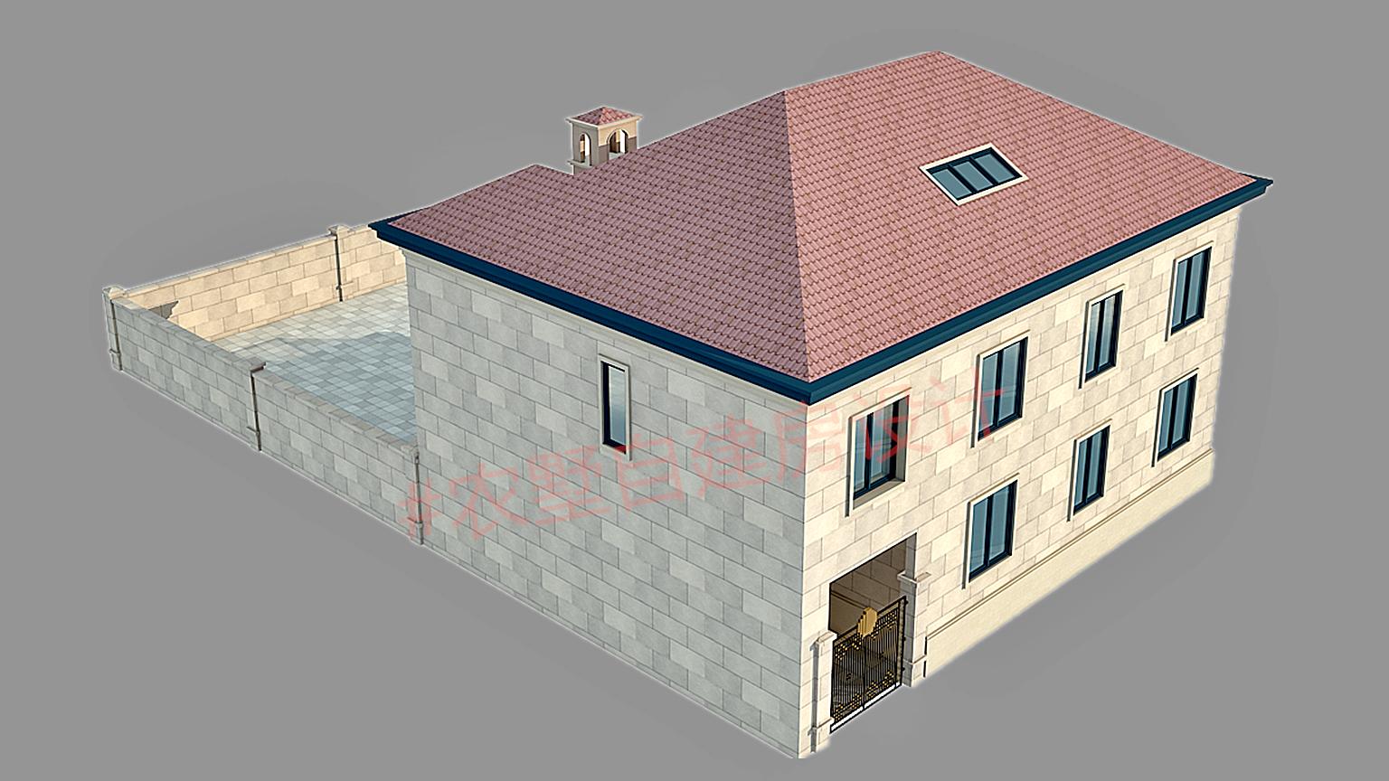 7字型最实用现代风农村二层别墅,坐南朝北农村二层自建房设计图