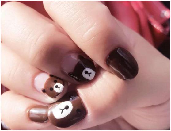 美甲小清新可爱小狗,小可爱的萌款美甲