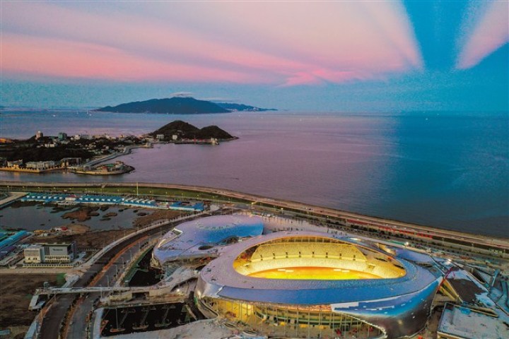 汕头亚青会体育馆亮灯,汕头亚青会跳水场馆