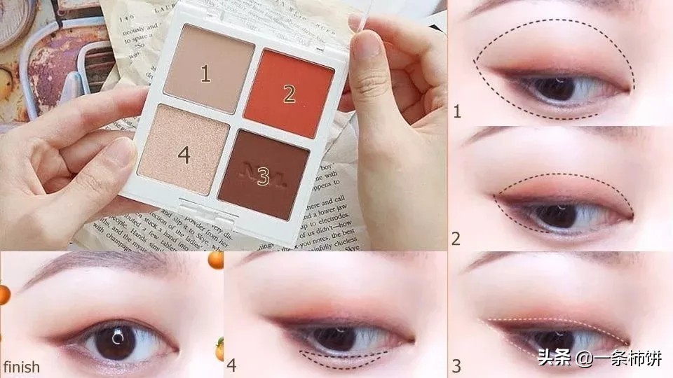 单眼皮不肿眼妆教程,肿单眼皮眼妆