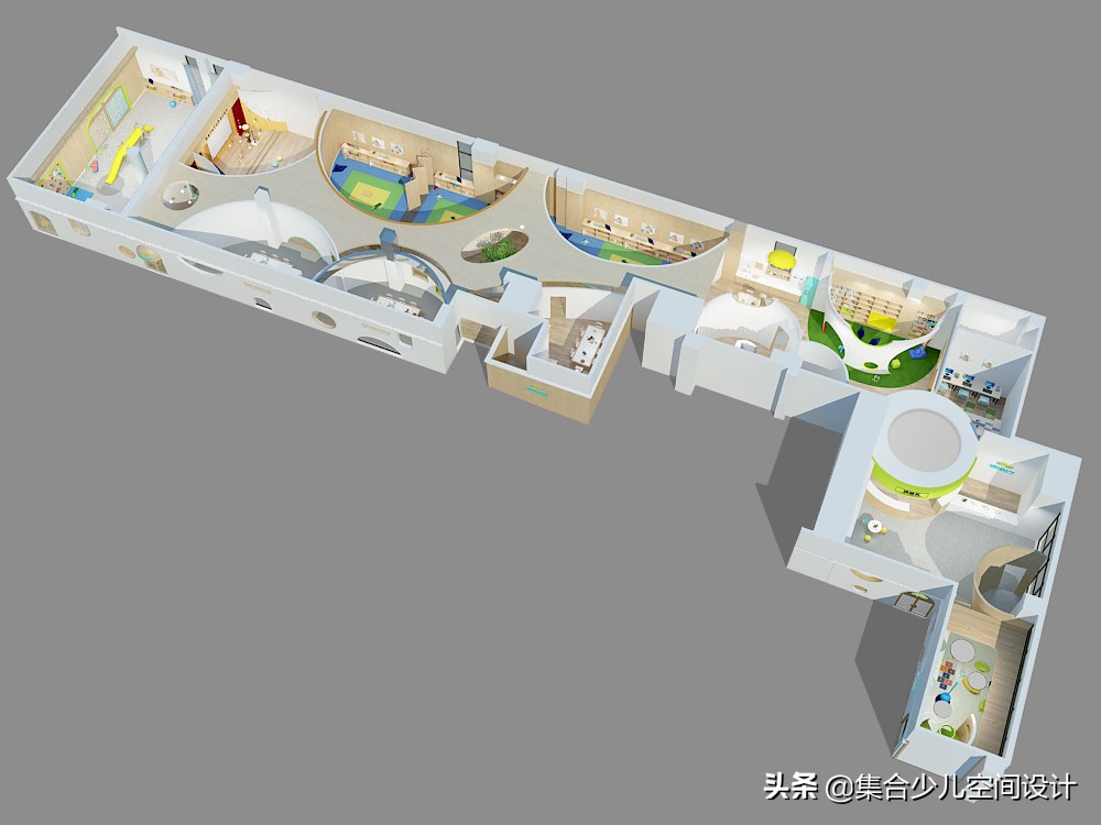 小型早教托育中心设计效果图,孩子的第二个家