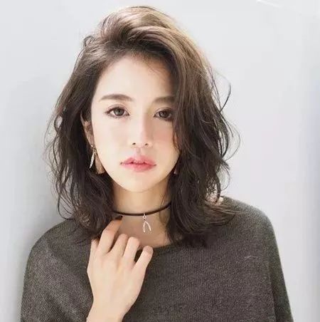 长脸型中长发烫发图片大全,小脸型中长发烫发