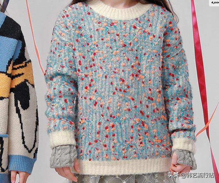 韩版宽松针织毛衣2017,最新款女士韩版手织毛衣18-21岁穿