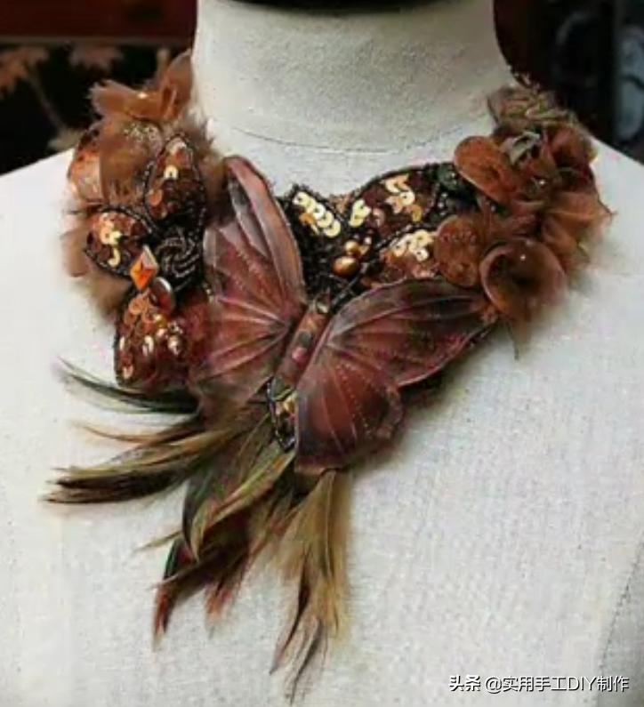 颈饰diy教程,漂亮的颈部装饰品