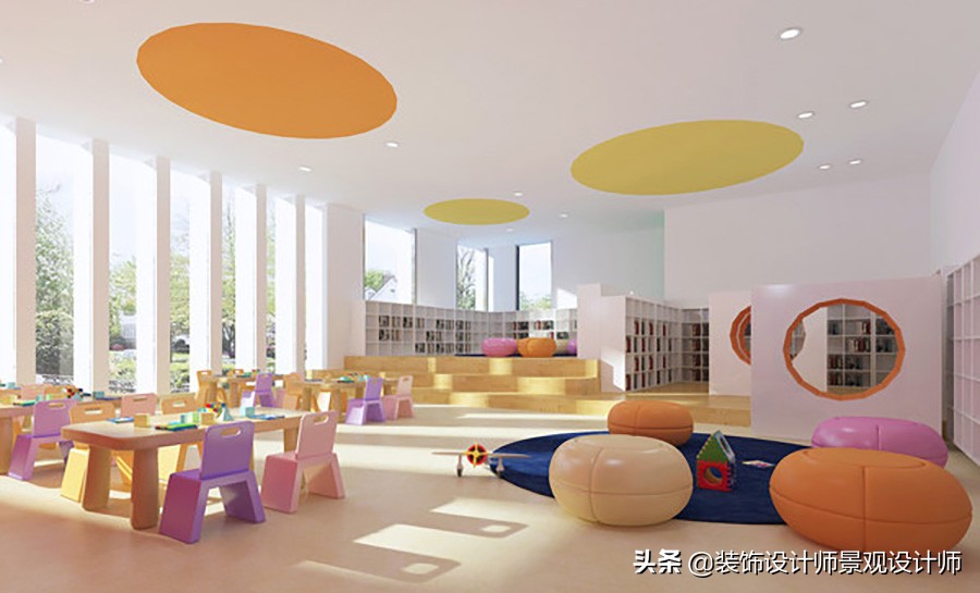 幼儿园课桌椅,幼儿园设计案例效果图