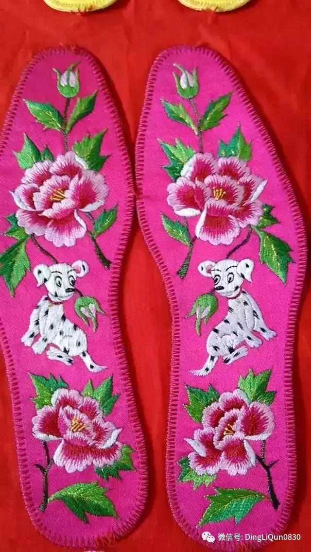 鞋垫手工刺绣最好看复杂的图案,刺绣作品展示简单