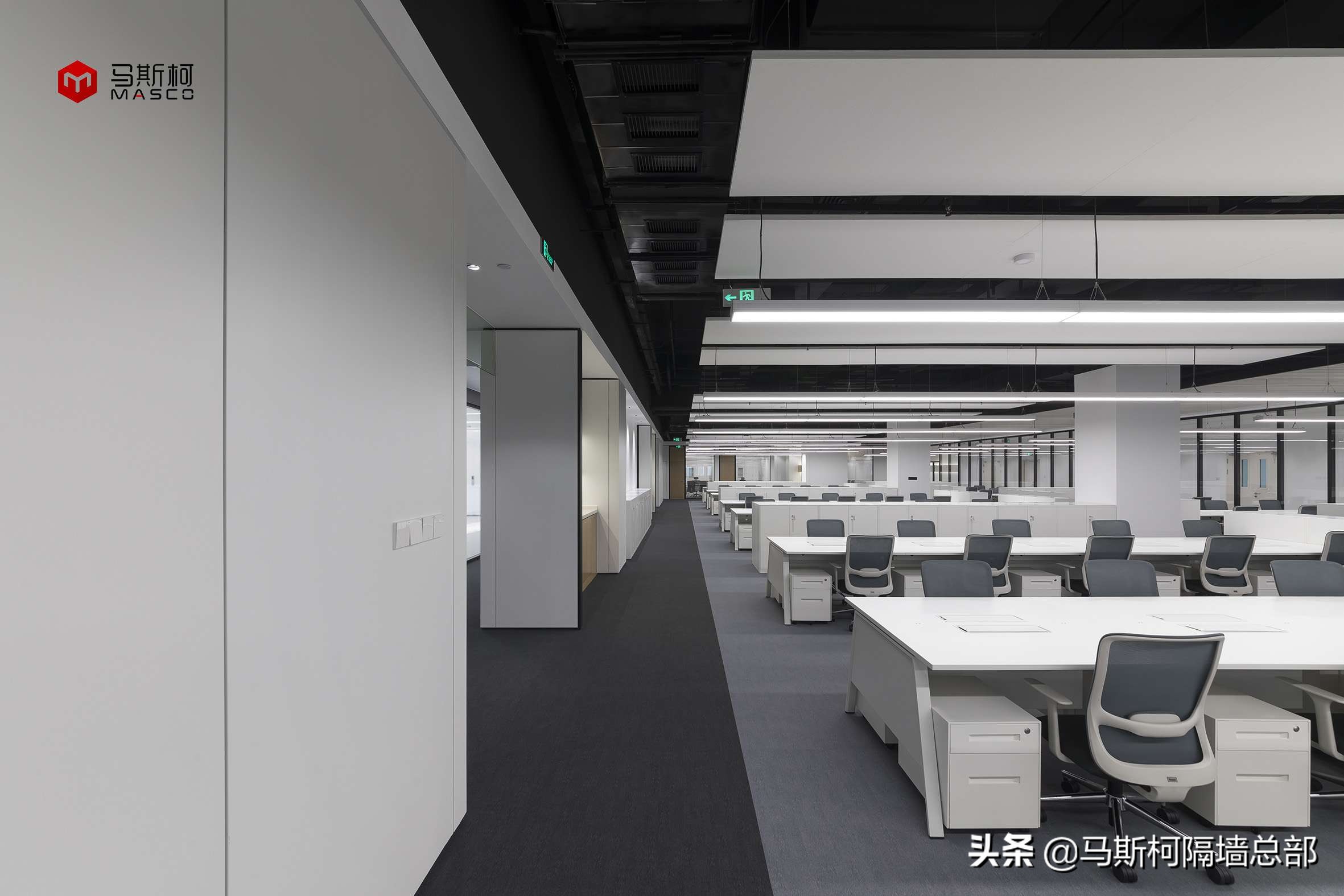 办公室防火玻璃隔断图片,办公室断桥铝防火大玻璃隔断