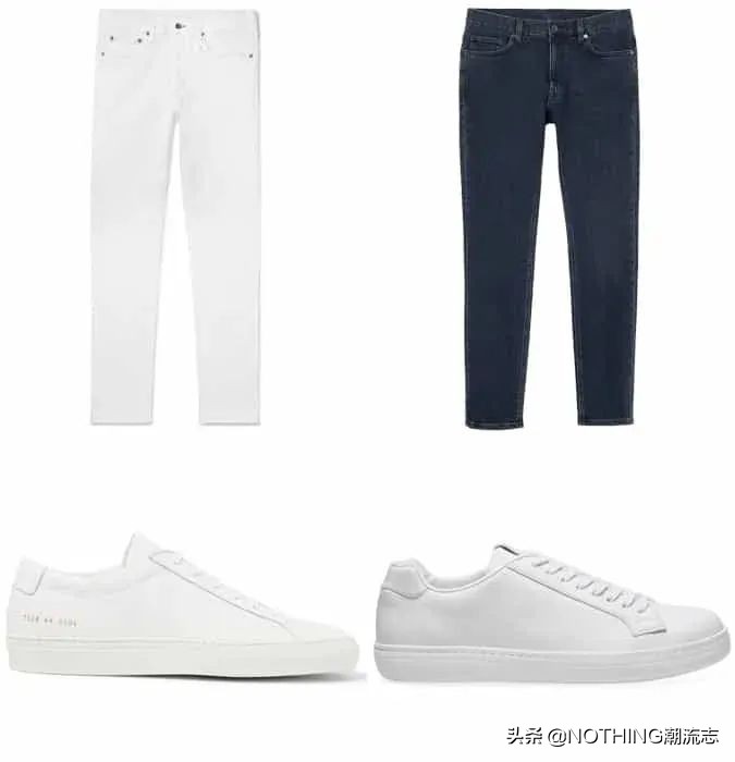 中年男士牛仔裤配什么鞋子好看,男生黑色t恤牛仔裤配什么鞋子