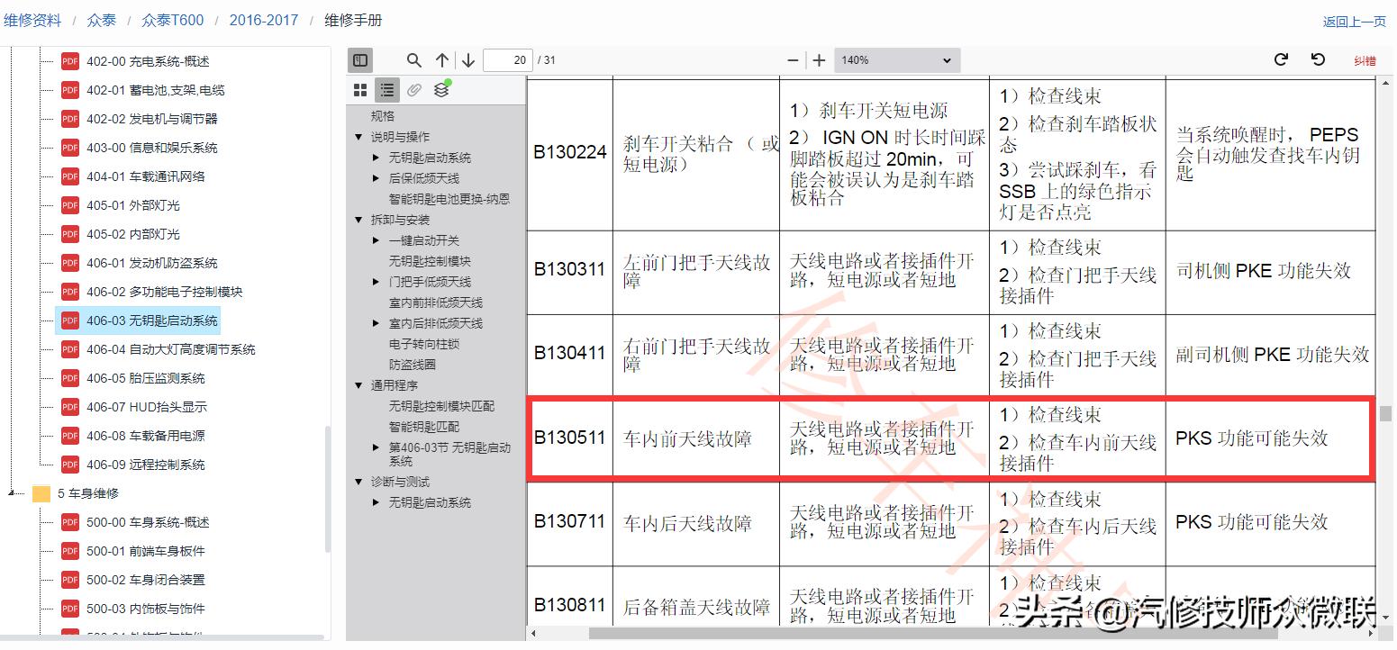 众泰t600驻车制动失效,众泰t600一键启动通病维修