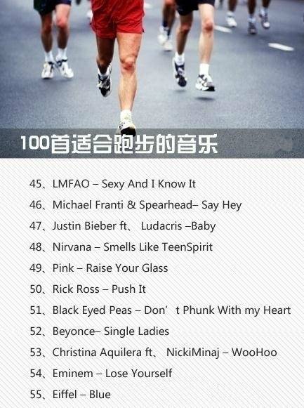 跑步歌曲40首中文劲爆,跑步必听的超燃歌曲歌名