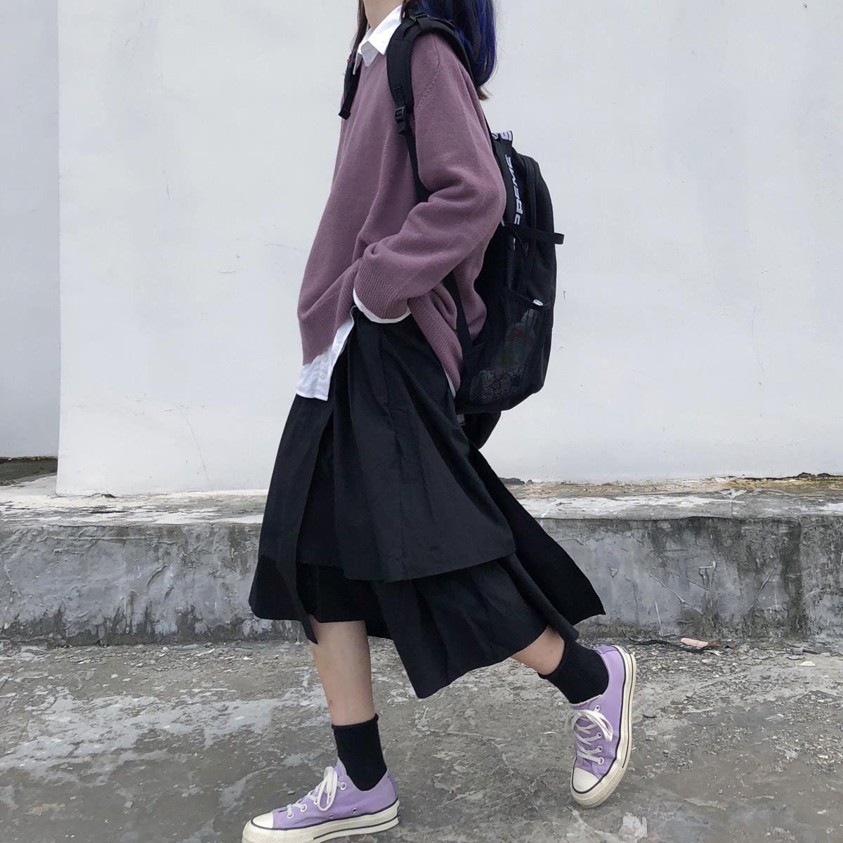 穿搭卫衣裙子要这样穿才日常好看,卫衣半裙初秋最佳搭配谁穿谁好看