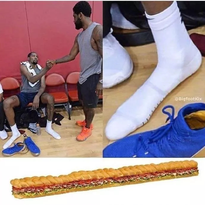 杜兰特受伤的脚为什么那么瘦,杜兰特的脚大了一些