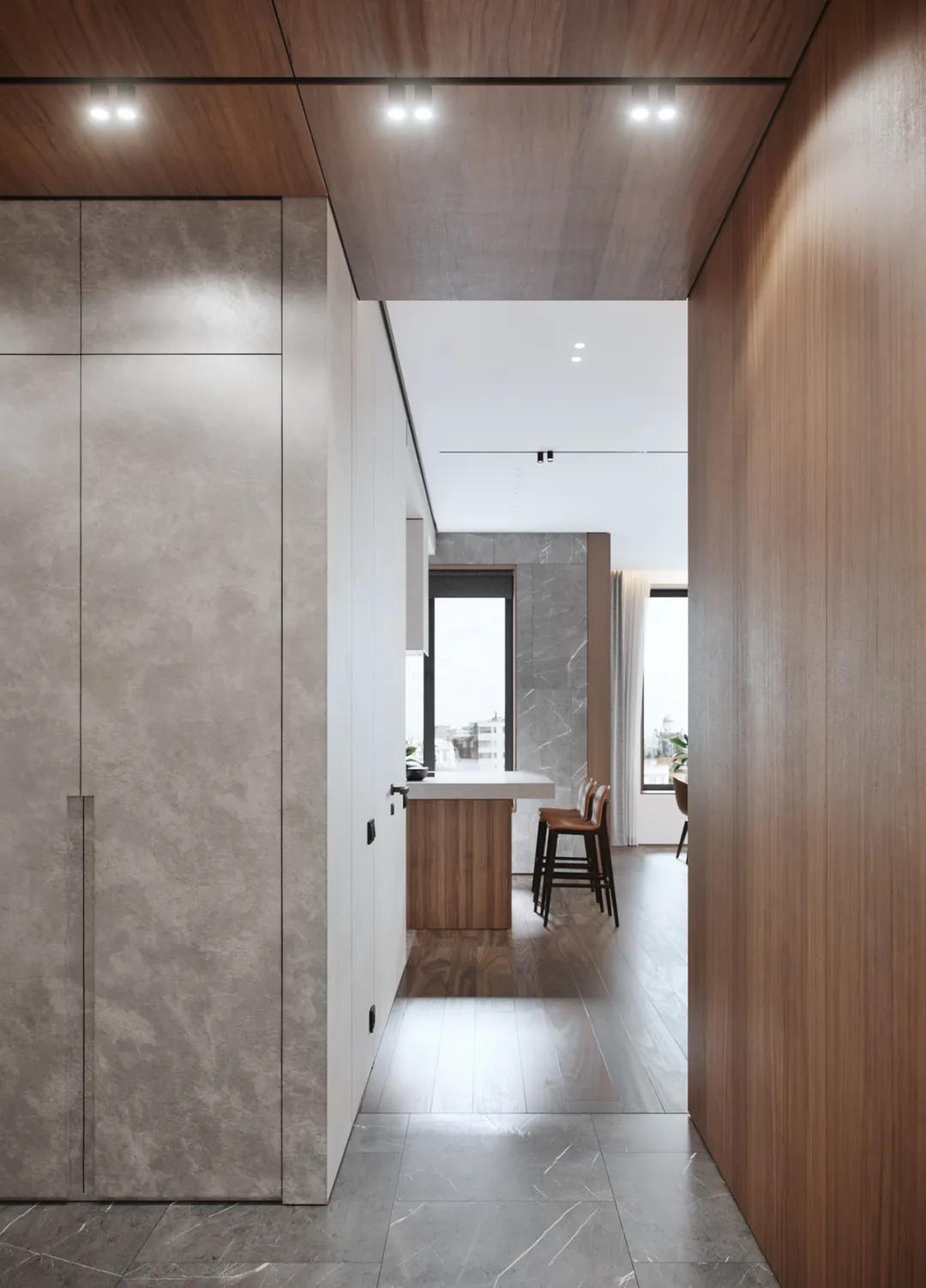 胡桃木家具体现的美,胡桃木与大理石的结合