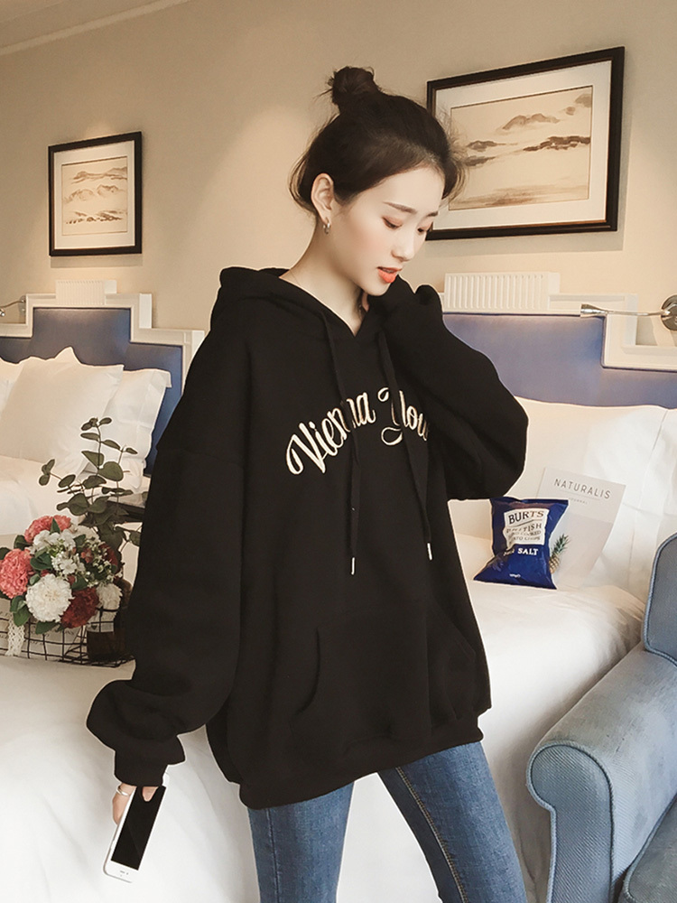 带帽卫衣推荐秋冬穿搭,秋冬中长款长袖卫衣穿搭技巧