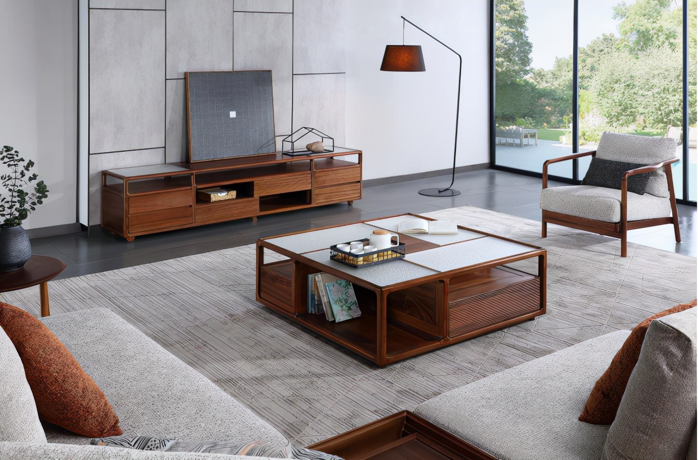 胡桃色电视柜款式大全完整版,黑胡桃电视柜怎么选择