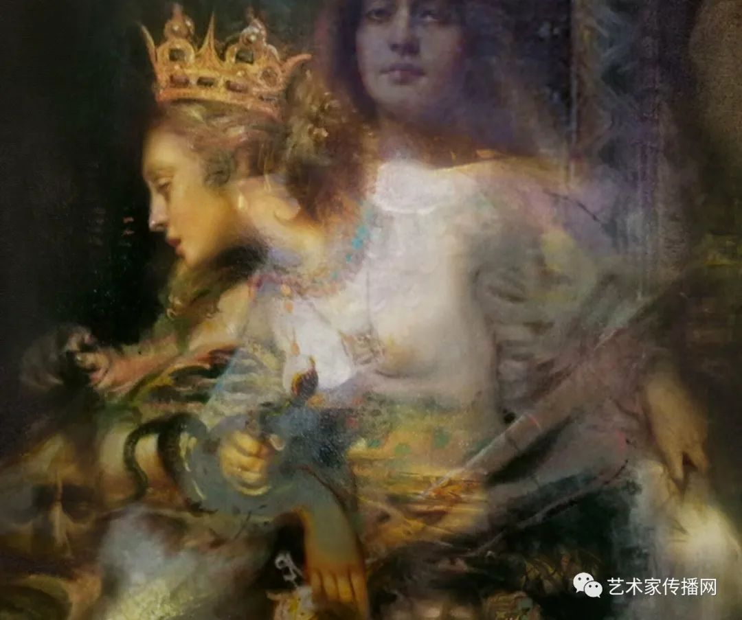 梦幻油画少女唯美图片,梦幻少女绘画图片