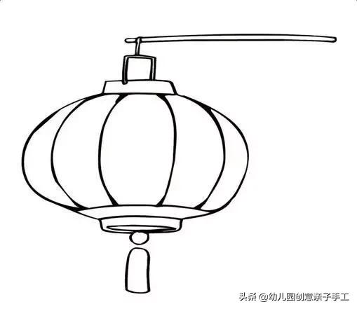 元旦灯笼边框简笔画大全简单漂亮,元旦简笔画灯笼的画法