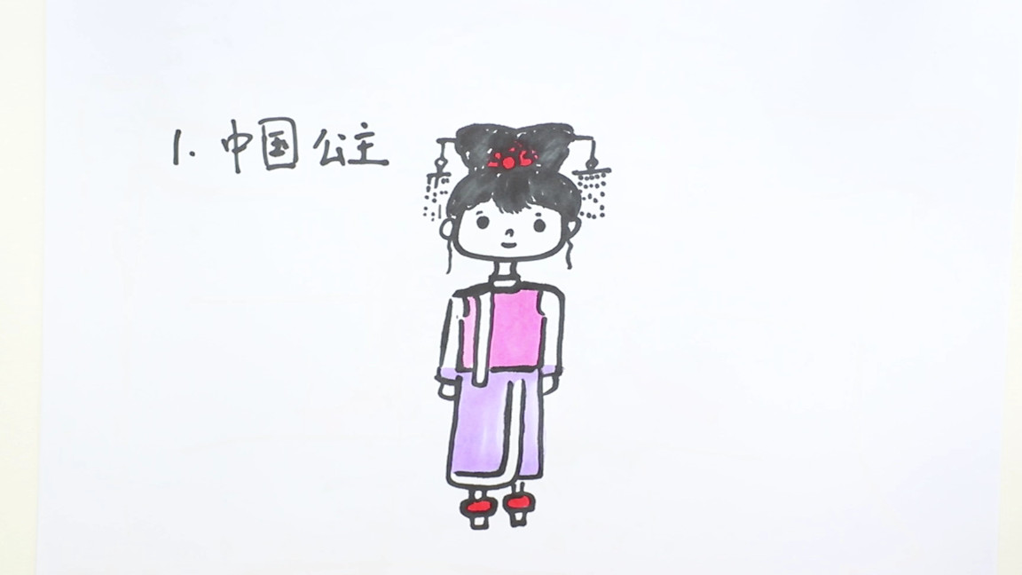 可爱卡通小公主画法艺术,小公主的画法简笔画