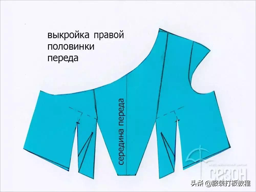连衣裙的裁剪纸样,碎花公主连衣裙的裁剪方法及图样