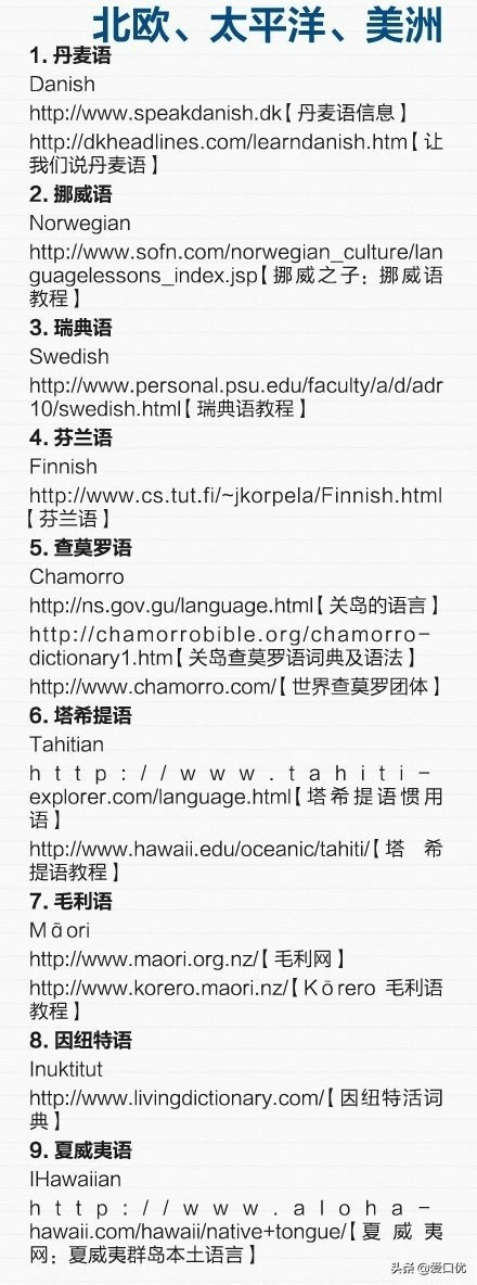 世界各国语言学习网站，简直不能更全面，快收藏起来学习！