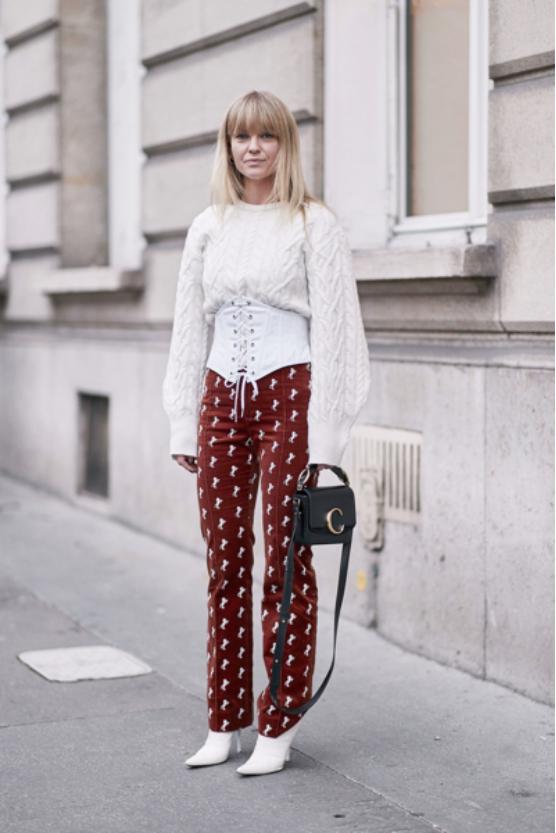 秋冬高级感穿搭淡粉色,奶油色系可爱的穿搭