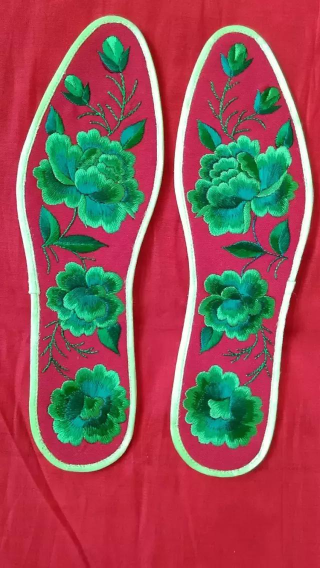 纯手工刺绣鞋垫都是什么图案,45款传统刺绣鞋垫
