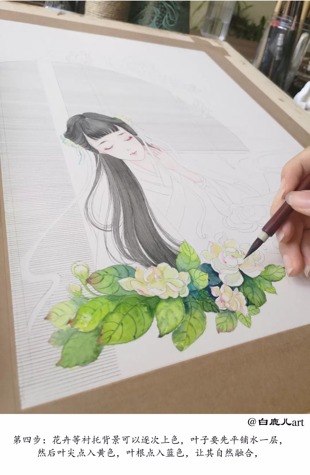 玉手青丝美女图片,一袭白衣清冷出尘的古风美人